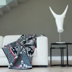 Motlatsi - Khosana Black nat scarlet - 155 X 165 Cm