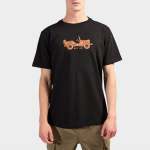 Jeep Mens Fashion Basic Graphic T-Shirt In Black - Black XL