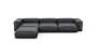 Four Module Chaise Sofa - Velvet - Dark Grey - 377CM X 241CM