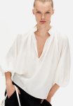 Balloon-sleeved Blouse - White