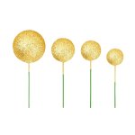 H-select Cake Ball Picks 2-4CM Sparkling Gold 10PC Tbd