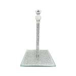 Crushed Diamond Paper Towel Holder Silver