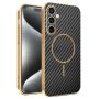 Phone Case Compatible With Samsung Galaxy S25 Fe Electroplated Frame Carbon