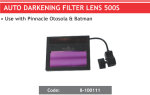 Auto Darkening Filter Lense For Otosola 500S - Black Std