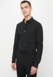 Calvin Klein Ck Chest Logo Slim Stretch Shirt - Black