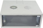 CA102-B 4U Wall Box Swingframe 300MMX200MM Collar Excl Fan And Power Grey