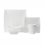 Maxwell & Williams White Basics Diamonds Square Dinner Set 16 Piece