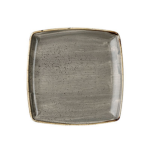 Churchill Peppercorn Grey Deep Square Plate 26.8CM Set Of 6