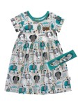 Ellie Crest Allover Print Dress Set