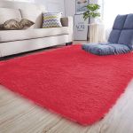 140 X 180CM Plush Three Tone Fluffy Carpet - Shaggy & Foldable Rugs