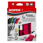 Kores Whiteboard Marker 4PK Plus Eraser