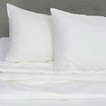 Heritage Collection Soho 500 Thread Count Egyptian Cotton Duvet Cover Set White Stitch - Super King 260X240CM