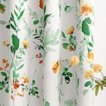 Mysky Home Floral Blackout Curtains 63 Inch Long 2 Panels Set For Bedroom - Flower Patterned Room Darkening Light Blocking Gromm