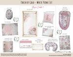 Cot Duvet Bedding Floral Touch Of Gold White Peoni Set