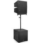 Sound Town Zethus Series Line Array Speaker System With Two Dual 8-INCH Powered Line Speakers One 18-INCH Subwoofer One Flying F