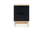 Titus 2 Drawer Pedestal Black & Brown