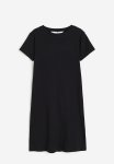 Ribbed T-Shirt Dress - Black