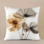 1PC Plant Print Cushion Cover Without Filler Modern Fabric Decorative Throw Pillow Case For Home 45.72X45.72CM
