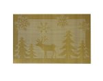 Reindeer Pvc Placemat - Gold - Each