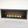 Flueless Gas Fireplace Single Sided Built-in Black - 1650MM / Black