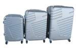 Smte 3 Piece Luggage Set Silver With Keychain