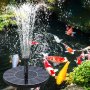 Solar-powered Water Fountain: 6 Nozzle Bird Bath Pump Free-standing Portable Floating Garden Pond Pool Outdoor Backyard