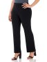 Plus Size Basic Pants Women's Plus Solid High Stretch Straight Leg Workwear Trousers