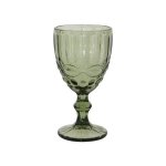 Forest Green Decorative Wine Glass