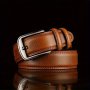 Men's Genuine Leather Casual Belts - Alloy Pin Buckle Durable And Fashionable Multiple Colors Available
