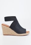 Drayco 1 Espadrille Wedge Heel - Black