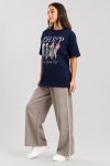 Ladies Elasticated High Waist Freedom Textured 2 Toned Pants