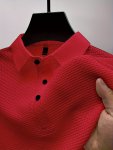 Mesh Comfy Semi-transparent Thin Men's Stretch Solid Short Sleeve Lapel Golf Shirt Summer Outdoor Gift For Men