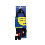 FTS-C2RCA+2XLR 1.8 2RCA MALE-2XLR Male 1.8M Blue