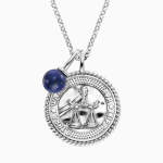 Engelsrufer Silver Libra Lapis Lazuli With Cz Necklace