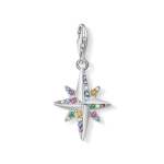 Charm Pendant Colourful Star Silver