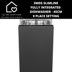 Smeg Slimline Fully Integrated Dishwasher - 45CM - 9 Place Setting