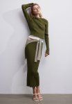 Rib-knit Skirt - Green