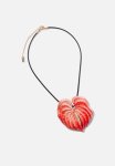 Cord Pendant Necklace - Up Red Anthurium