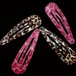 Vintage Leopard Print Hair Clips Set For Women Y2K Aesthetic Cute Alloy Hair Barrettes Hollow Drop Shape Bb Hairpins Fashion Acc