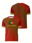 Men's Portugal Graphic Print T-Shirt Short Sleeve Crew Neck Tee Men's Clothing For Summer Outdoor