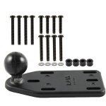 RAM Motorcycle Brake clutch Reservoir Cover Base With 1" Ball Offset