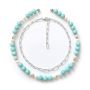 Springtide Amazonite Pearl Necklace & Silver Paperclip Chain Set