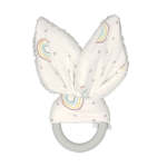 Babes & Kids Little Acorn Rainbow Silicone Teether White Or Grey - White Fleece