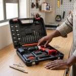 21V Multi-function Cordless Impact Drill & Screwdriver - Red