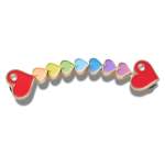 Rainbow Heart Chain Jibbitz - Celebration