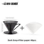 Coffee Accessories PC Coffee Dripper With Handle 2-4 Cup Black Set