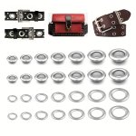 Hamoshop 100PCS Grommet Kit Silver Metal Eyelets Rivets For Leathercraft And Diy Projects