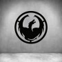 Dragon Circle - Matt Black / L 600 X H 600MM