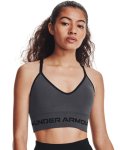 Women's Ua Seamless Low Long Heather Sports Bra - 012 LG