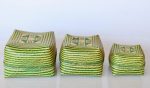 Medium Dark Green Rattan Box 16X23X23CM